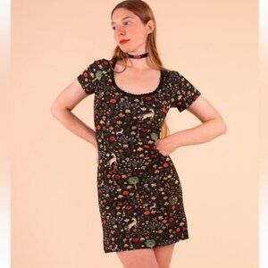 Samantha Pleet Illuminated Black Tea Dress Size S